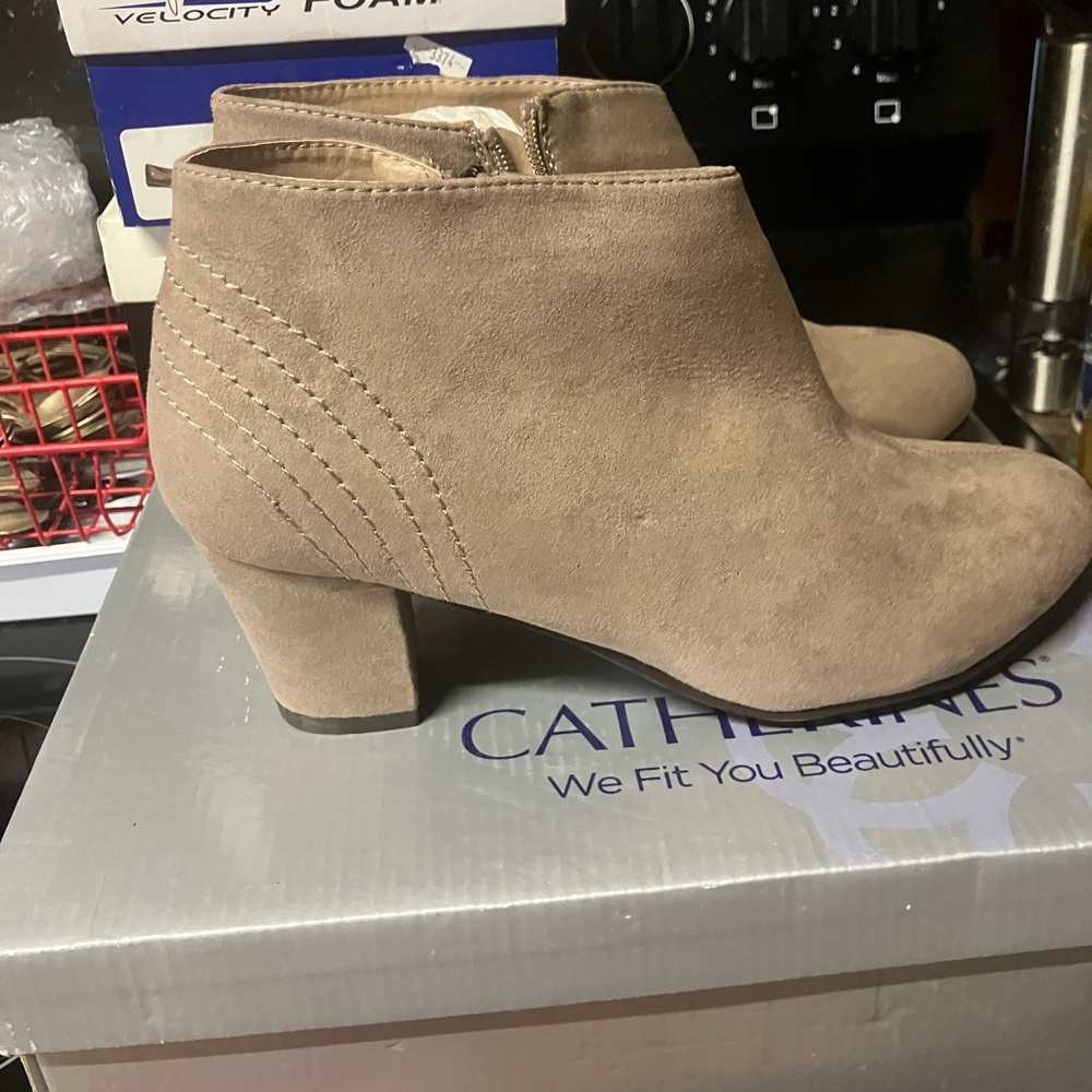 Catherines Tan Ankle Boots Chic and Comfortable